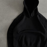 Black Heavyweight Boxy Hoodie | 450 GSM