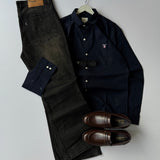 Navy Cotton-Linen Shirt