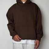 Brown Heavyweight Boxy Hoodie | 450 GSM