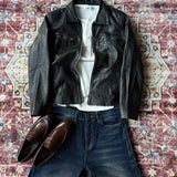 Vintage Domana Black Leather Jacket