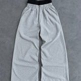 Double-Waist Wide-Leg Sweatpants