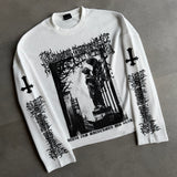 White Waffle Knit Tee