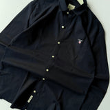 Navy Cotton-Linen Shirt