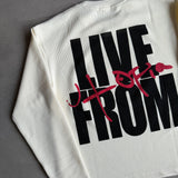 Cream Graphic Waffle Tee