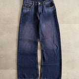Navy blue Washed Wide-Leg