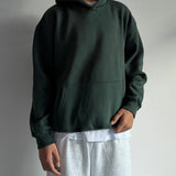 Forest Green Heavyweight Boxy Hoodie | 450 GSM