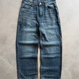 Wash Blue Barrel-Fit Jeans