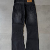 Washed Black Bootleg Denim