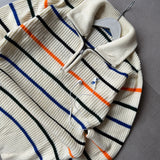 Striped Quarter-Zip Knit