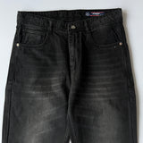 Washed Black Bootleg Denim