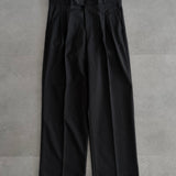 Black Baggy Pleated Trousers
