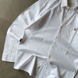 White Linen Button-Up Shirt