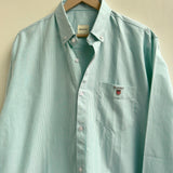Green & White Striped Shirt