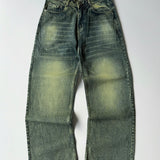 Neon Acid Wash Wide-Leg
