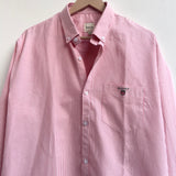 Pink & White Striped Button-Down Shirt