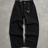 Black Barrel Fit Jeans