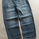 Wash Blue Barrel-Fit Jeans