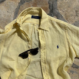 Butter Yellow Cotton-Linen Shirt