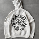 Graphic White Hoodie