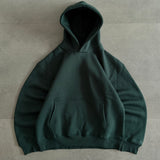 Forest Green Heavyweight Boxy Hoodie | 450 GSM