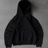 Black Heavyweight Boxy Hoodie | 450 GSM