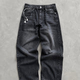 Black Wash Baggy Denim Jeans