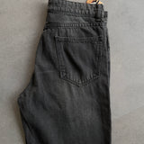 Washed Charcoal black Wide-Leg