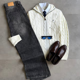 Cable Knit Quarter Zip