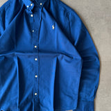 Royal Blue Cotton-Linen Shirt