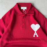 Ami de Coeur Knit Polo Sweater
