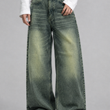 Neon Acid Wash Wide-Leg