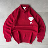 Ami de Coeur Knit Polo Sweater