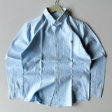 Powder Blue Fine-Stripe Button-Up Shirt