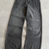 Washed Charcoal black Wide-Leg