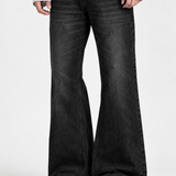 Washed Black Bootleg Denim