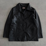 90s Silmar Black Leather Coat Jacket