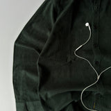 Forest Green Corduroy Button-Up Shirt