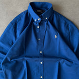 Royal Blue Cotton-Linen Shirt
