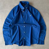 Royal Blue Cotton-Linen Shirt
