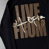 Black Graphic Waffle Knit