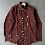 Rust Brown Button-Down Shirt