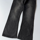 Washed Black Bootleg Denim