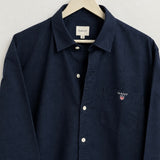 Navy Cotton-Linen Shirt