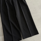Black Baggy Pleated Trousers