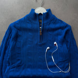 Cable Knit Quarter-Zipper