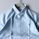 Powder Blue Fine-Stripe Button-Up Shirt