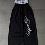 Double-Waist Wide-Leg Sweatpants