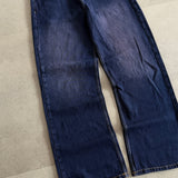 Navy blue Washed Wide-Leg