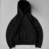 Black Heavyweight Boxy Hoodie | 450 GSM