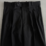 Black Baggy Pleated Trousers